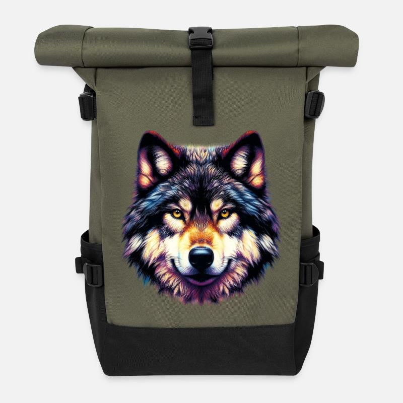 Wolf - Rolltop Rucksack - Olive/Schwarz