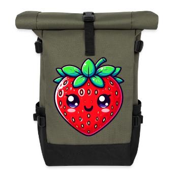 Fraise Fraises - Sac à dos roll top - olive/noir - Devant