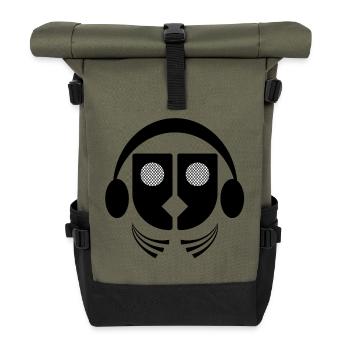 I listen to music - Roll Top Backpack - olive/black - Front