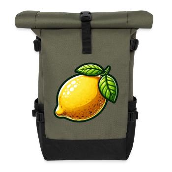 Citron Jaune Artisanal - Sac à dos roll top - olive/noir - Devant