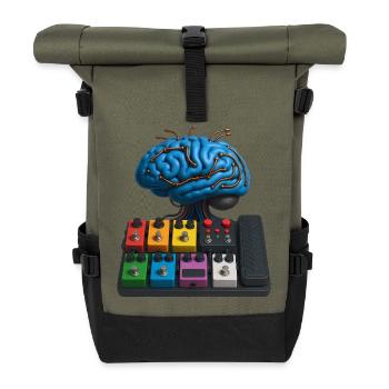 PEDALBOARD BRAIN - sound & vision - Sac à dos roll top - olive/noir - Devant