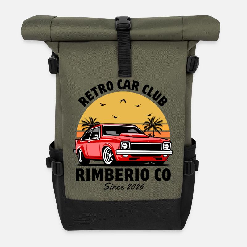 Autoclubs - Rolltop Rucksack - Olive/Schwarz