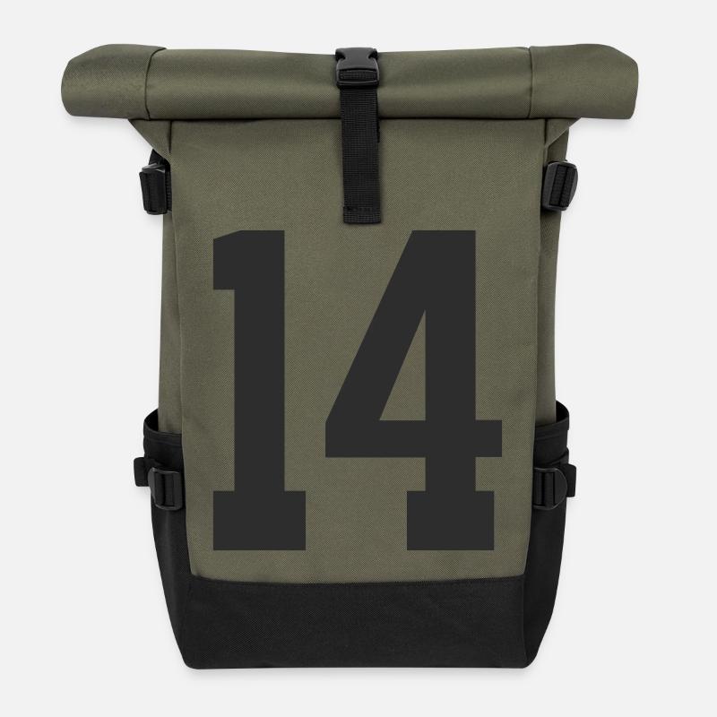14 - Rolltop Rucksack - Olive/Schwarz