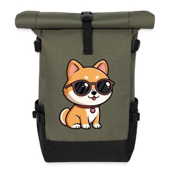 Orange Puppy Sunglasses - Roll Top Backpack - olive/black - Front