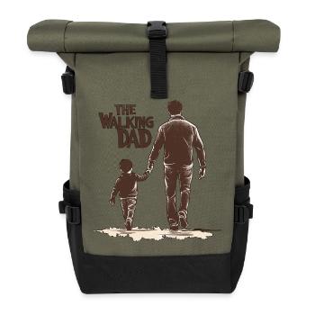Der laufende Vater - Rolltop Rucksack - Olive/Schwarz - Vorne