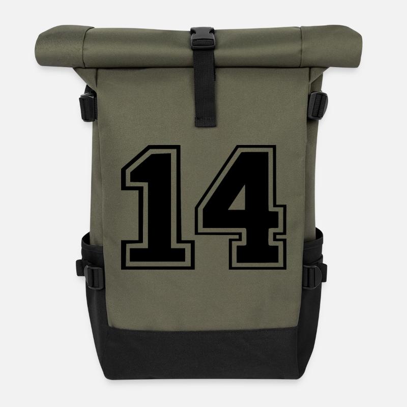 14 - Rolltop Rucksack - Olive/Schwarz