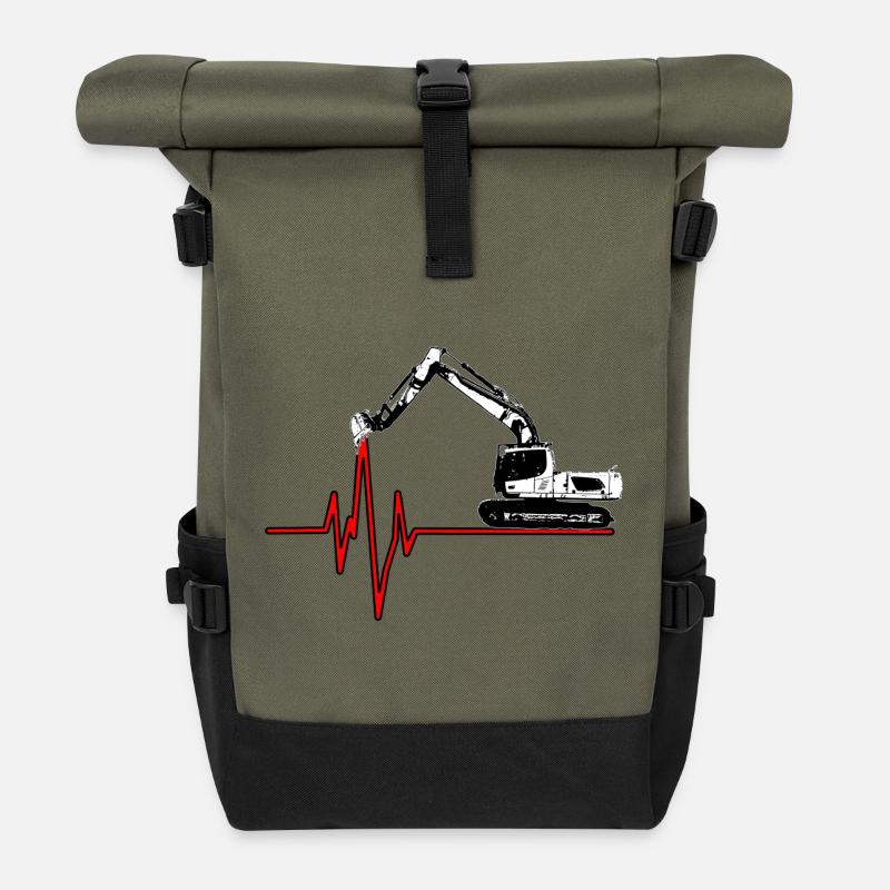 Bagger Puls neu - Rolltop Rucksack - Olive/Schwarz