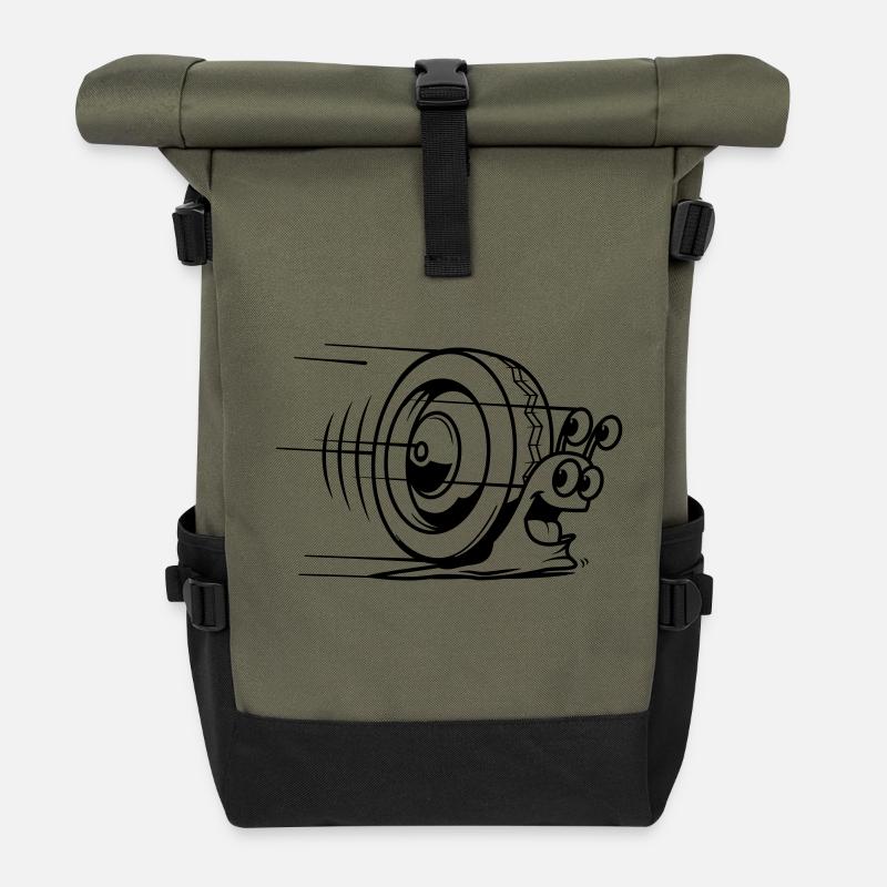 Schneckentempo - Rolltop Rucksack - Olive/Schwarz