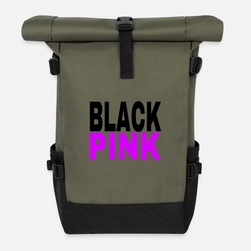 BLACKPINK - Sac à dos roll top - olive/noir