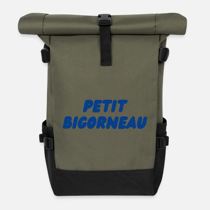 Petit Bigorneau - Sac à dos roll top - olive/noir