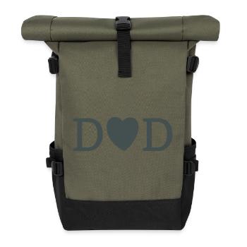 DAD – Vaterliebe - Rolltop Rucksack - Olive/Schwarz - Vorne