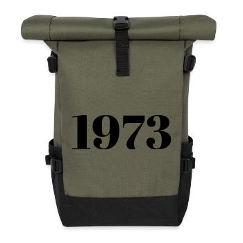 1973 Vintage 1973 Retro 1973 Geburtstag 1973 - Rolltop Rucksack - Olive/Schwarz - Vorne