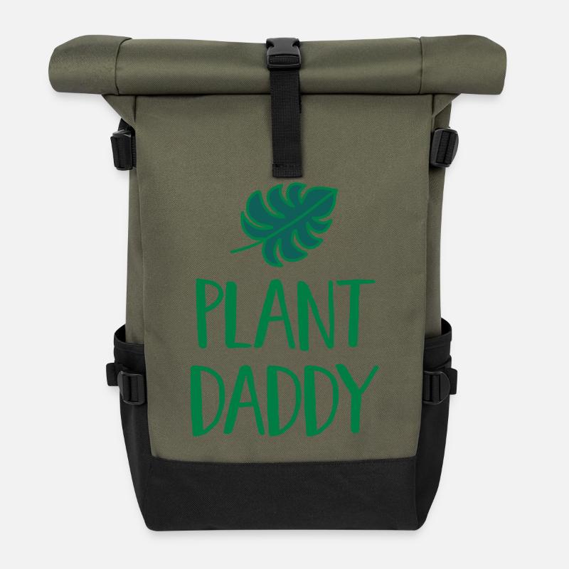 Plant Daddy - Rolltop Rucksack - Olive/Schwarz