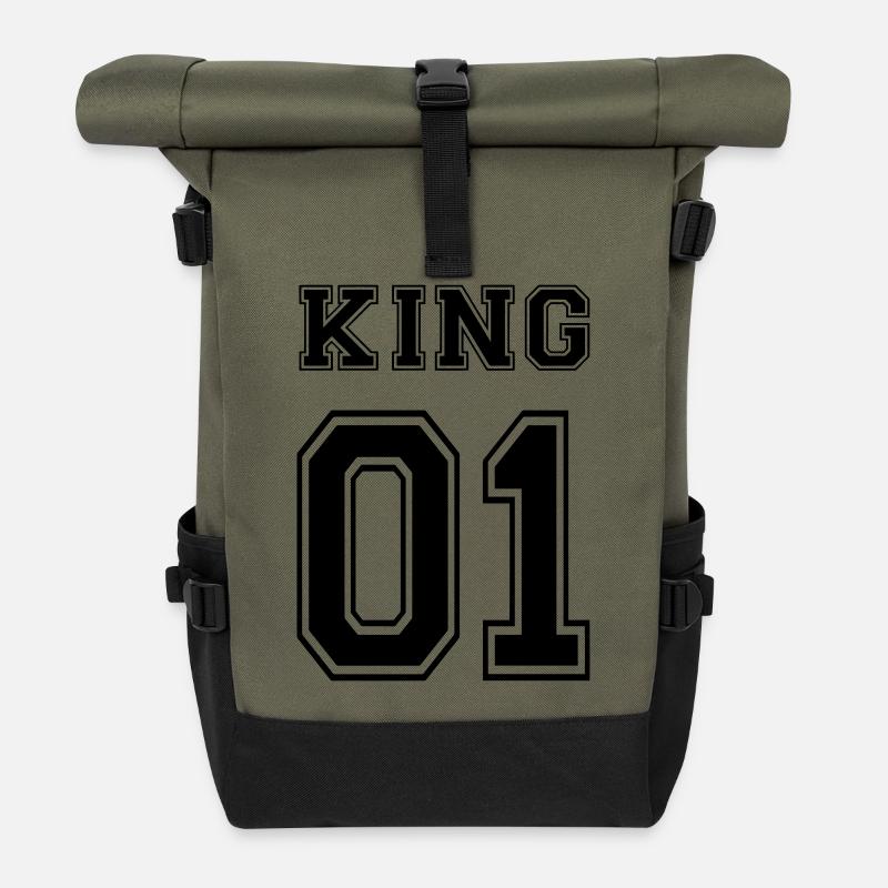 KING - Rolltop Rucksack - Olive/Schwarz