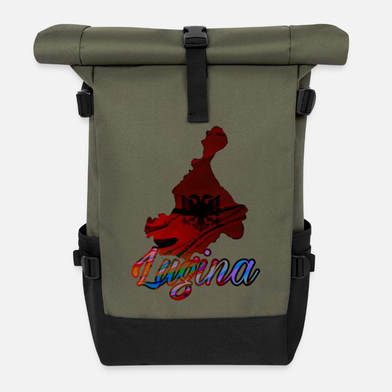 Lugina - Rolltop Rucksack - Olive/Schwarz