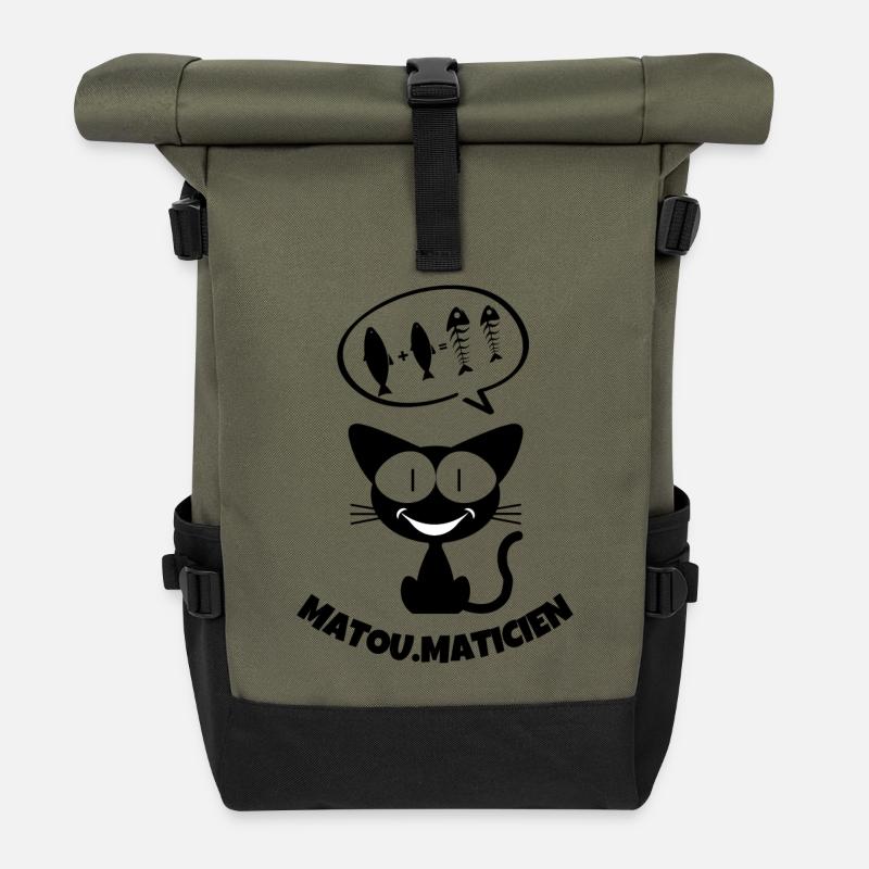 Mathematik, Mathematiker, Mathe-Fan - Rolltop Rucksack - Olive/Schwarz