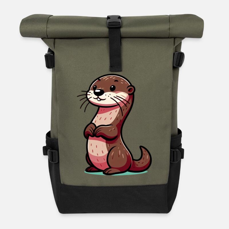 Otter - Rolltop Rucksack - Olive/Schwarz
