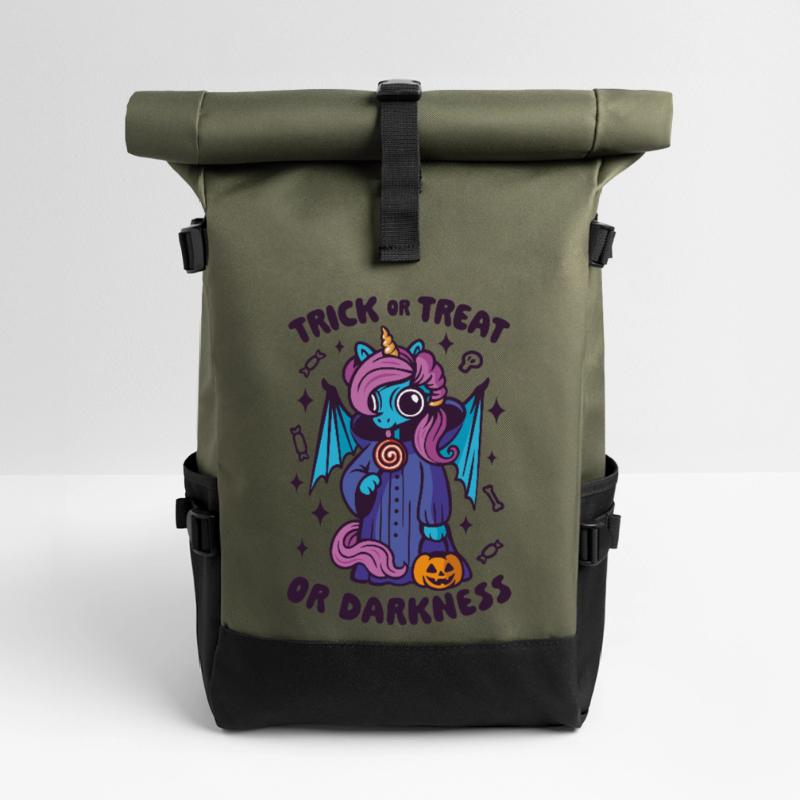 Dark Candy Unicorn - Süßes oder Saures oder Dunkelheit Rolltop Rucksack