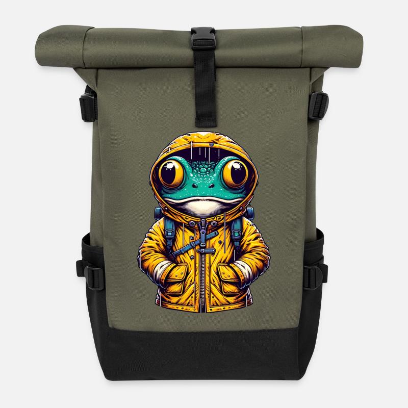 Urban Frog - Rolltop Rucksack - Olive/Schwarz
