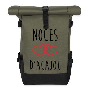 Mahogany Wedding 27 Years - Roll Top Backpack - olive/black - Front