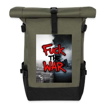 À LA GUERRE - Sac à dos roll top - olive/noir - Devant