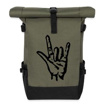 Cool - Roll Top Backpack - olive/black - Front