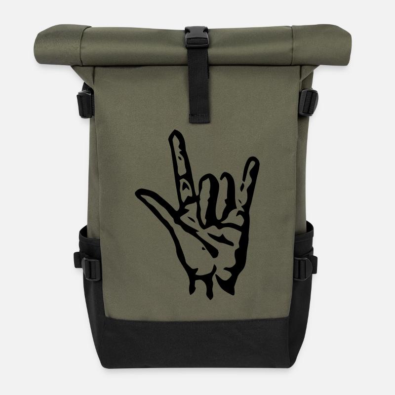 Cool - Roll Top Backpack - olive/black