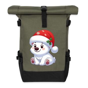 polar bear 13 - Sac à dos roll top - olive/noir - Devant