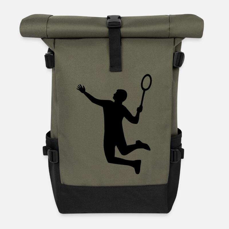 Badminton - Rolltop Rucksack - Olive/Schwarz