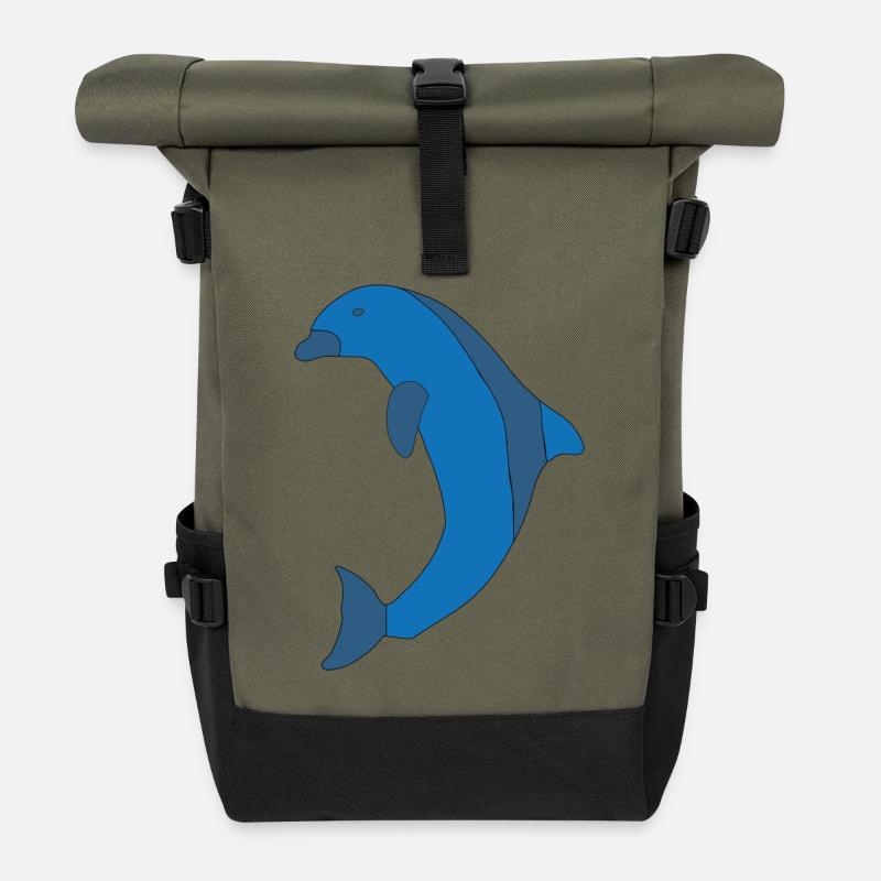 Delfin - Rolltop Rucksack - Olive/Schwarz