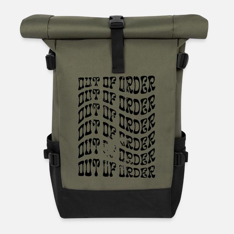 Week-end de travail, cure, burn-out, réhabilitation - Sac à dos roll top - olive/noir