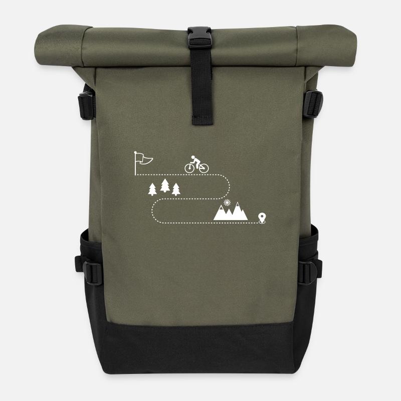Cycling - Roll Top Backpack - olive/black