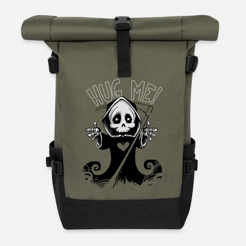 Schwarzer Humor - Rolltop Rucksack - Olive/Schwarz
