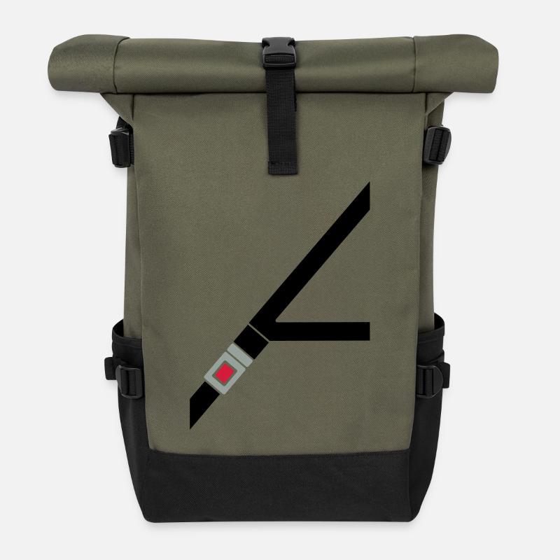 Seat belt - Roll Top Backpack - olive/black