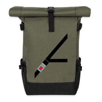 Sicherheitsgurt - Rolltop Rucksack - Olive/Schwarz - Vorne