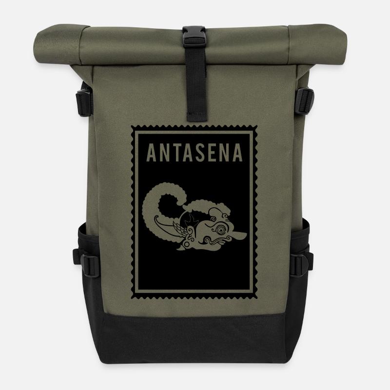 Antasena - Wayang - Roll Top Backpack - olive/black