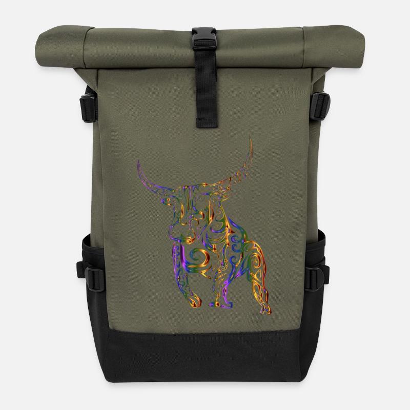 Taureau - Sac à dos roll top - olive/noir