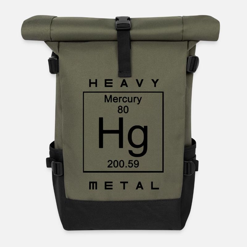 Heavy Metal - Sac à dos roll top - olive/noir