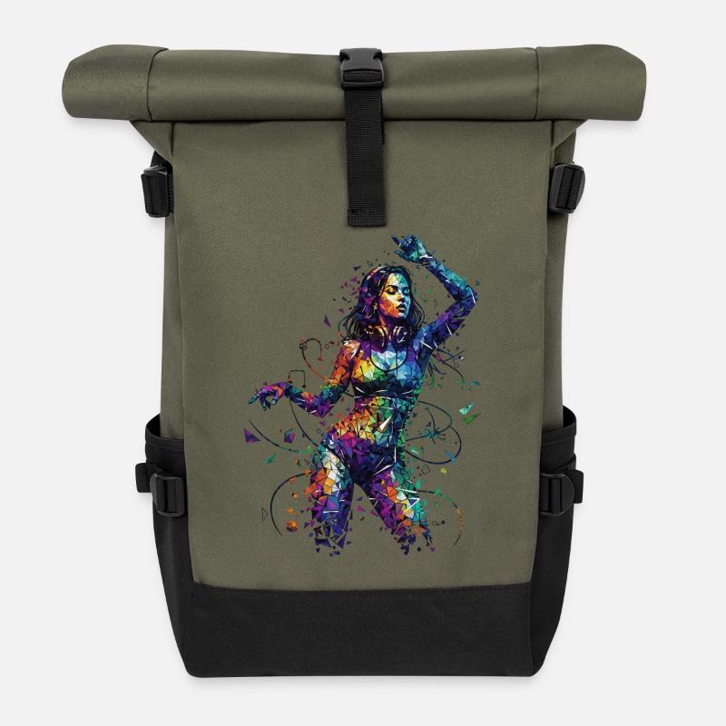Vibe Motion - Sac à dos roll top - olive/noir