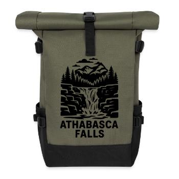 Athabasca Falls - Roll Top Backpack - olive/black - Front