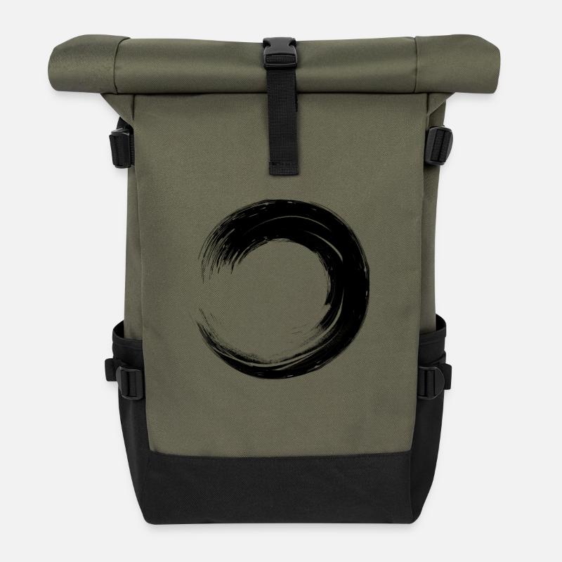 Kreis Kreise - Rolltop Rucksack - Olive/Schwarz