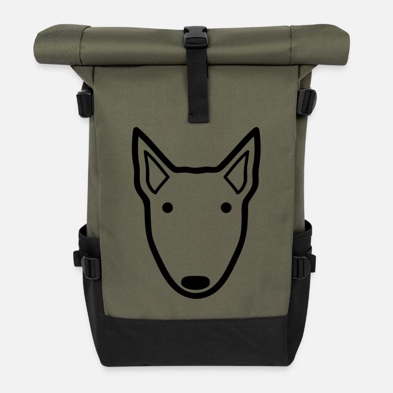 Bullterrier - Rolltop Rucksack - Olive/Schwarz