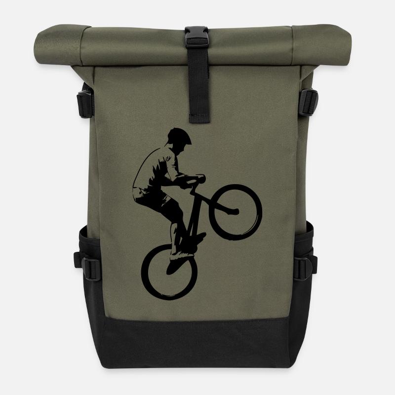 Biking - Trial - Rolltop Rucksack - Olive/Schwarz