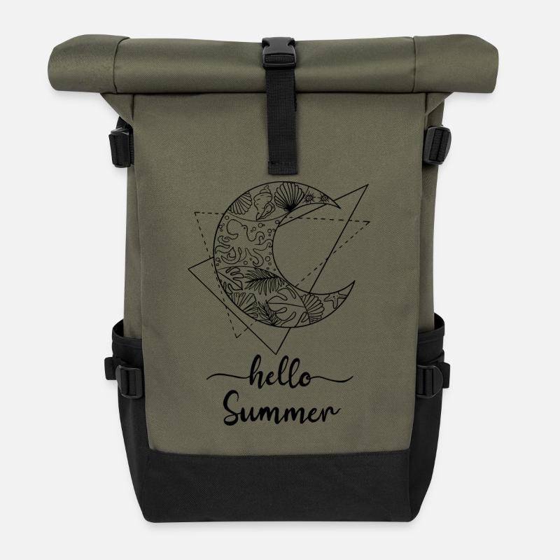 Hello Summer - Sac à dos roll top - olive/noir