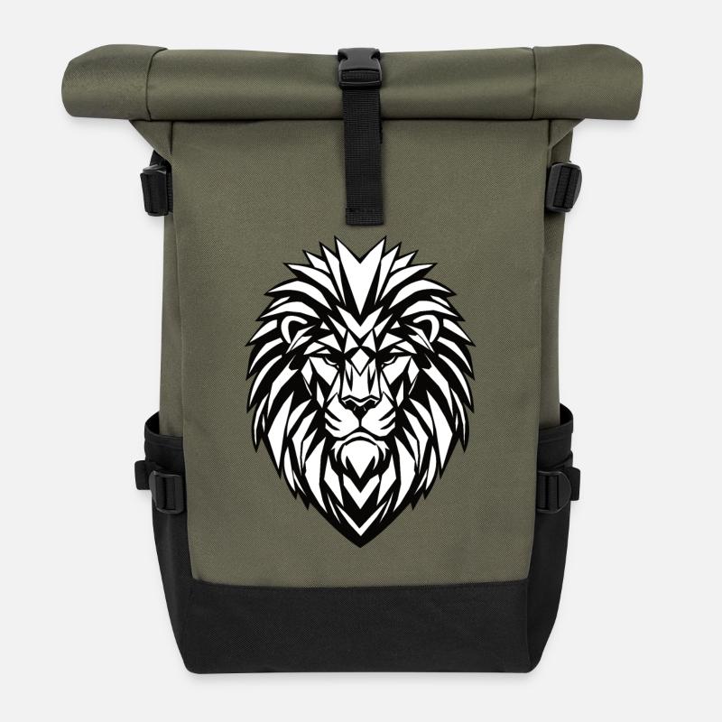 Löwe Premiumdesign - Rolltop Rucksack - Olive/Schwarz
