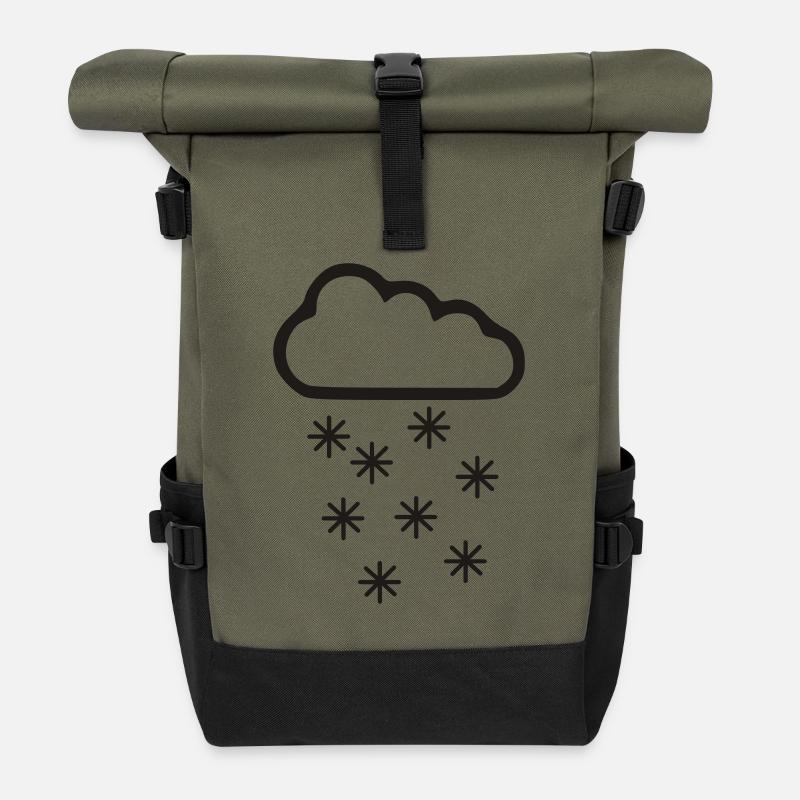 Schnee - Rolltop Rucksack - Olive/Schwarz