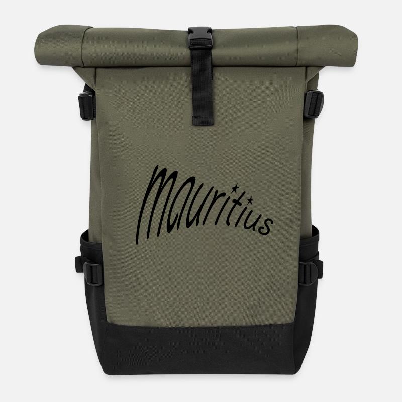 Mauritius - Roll Top Backpack - olive/black