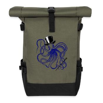 Octopus Magician Vodoo Monster Octopus Squid Ink - Roll Top Backpack - olive/black - Front