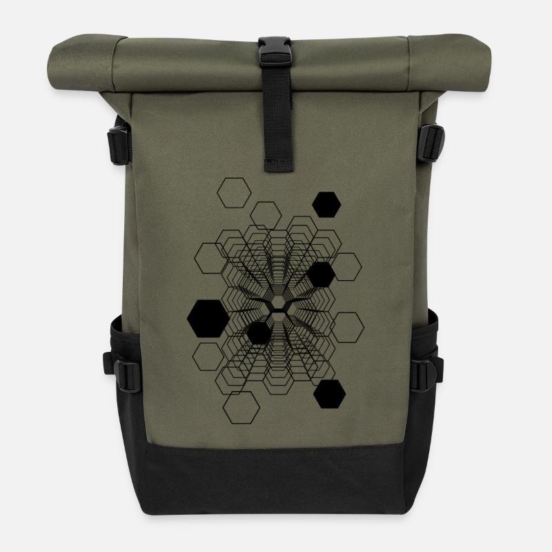 Honeycomb Cosmic - Sac à dos roll top - olive/noir