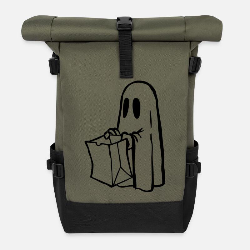 backpack suitcase rucksack bag aktenkoffer71 - Rolltop Rucksack - Olive/Schwarz